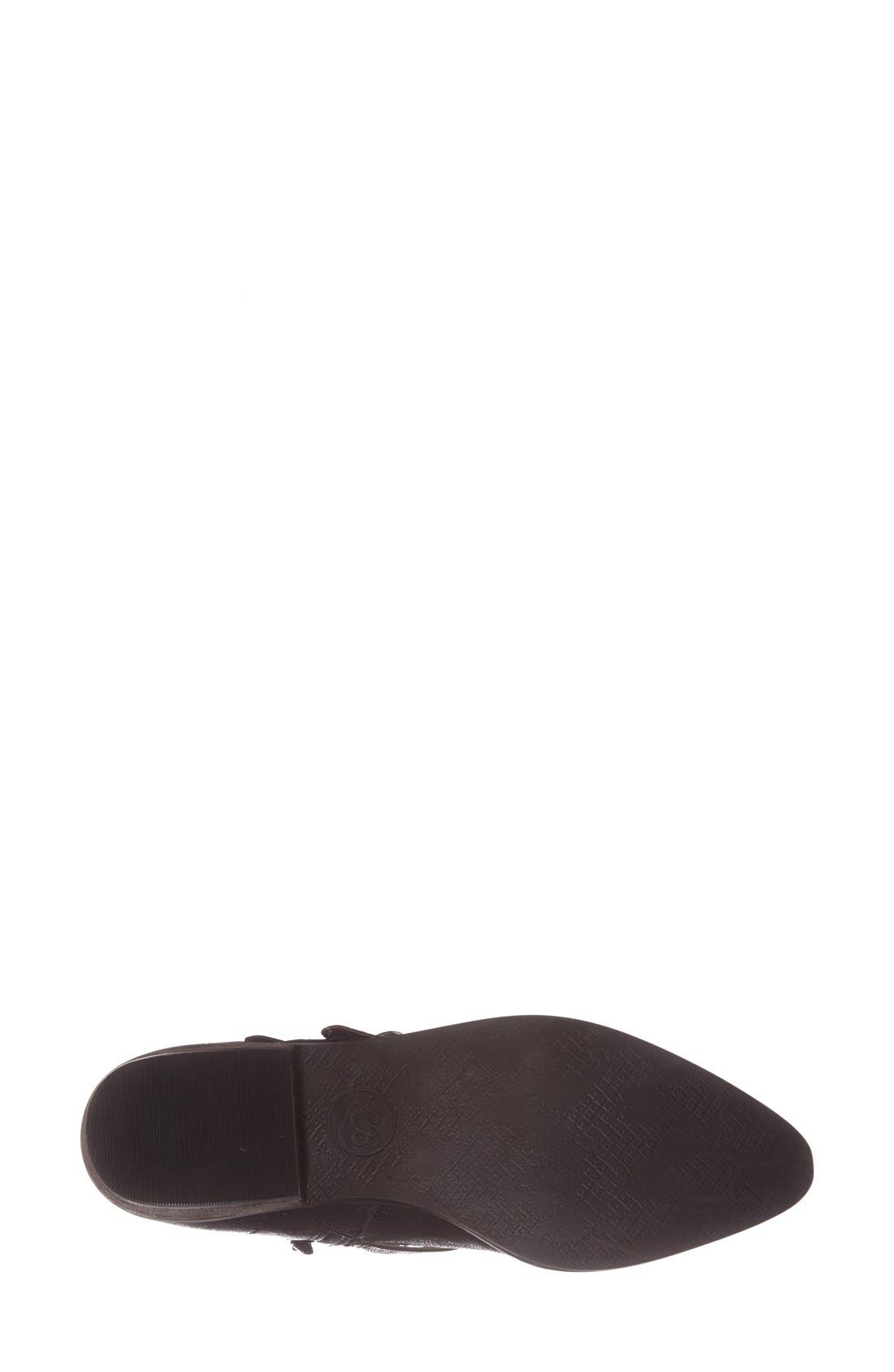 'Jofeen' Leather Bootie, Alternate, color, BLACK