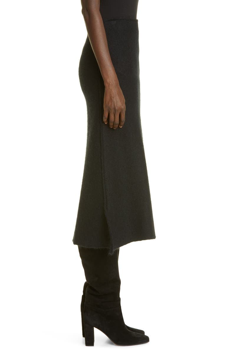 Jil Sander Felted Wool Blend Midi Skirt, Alternate, color, 