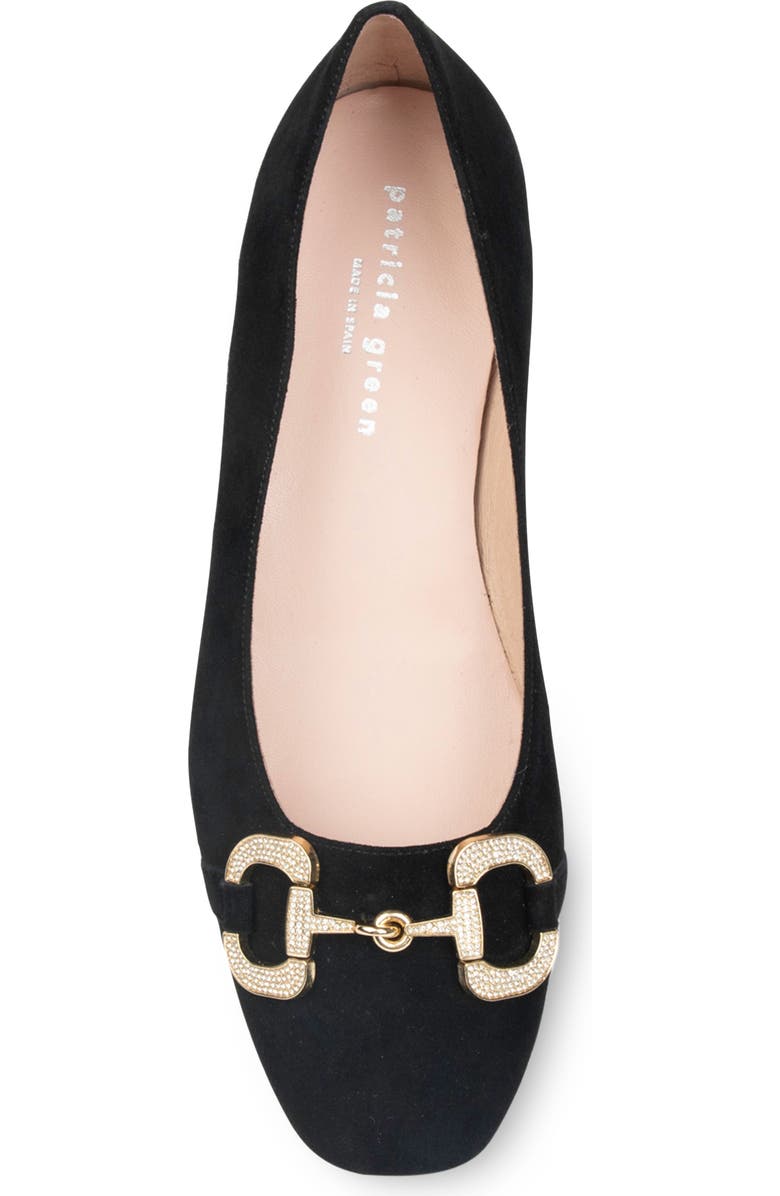 patricia green Cannes Crystal Horsebit Flat, Alternate, color, Black Suede