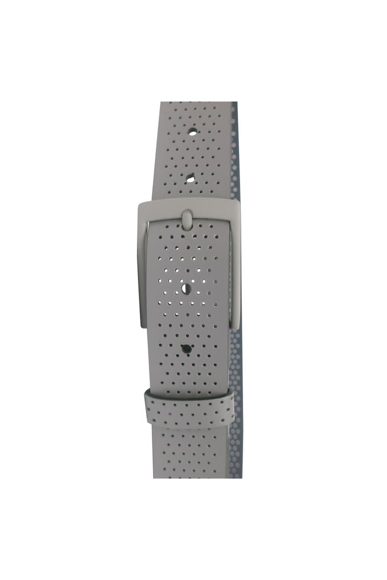 Comfort Stretch Perforated Leather Golf Belt, Alternate, color, Grey
