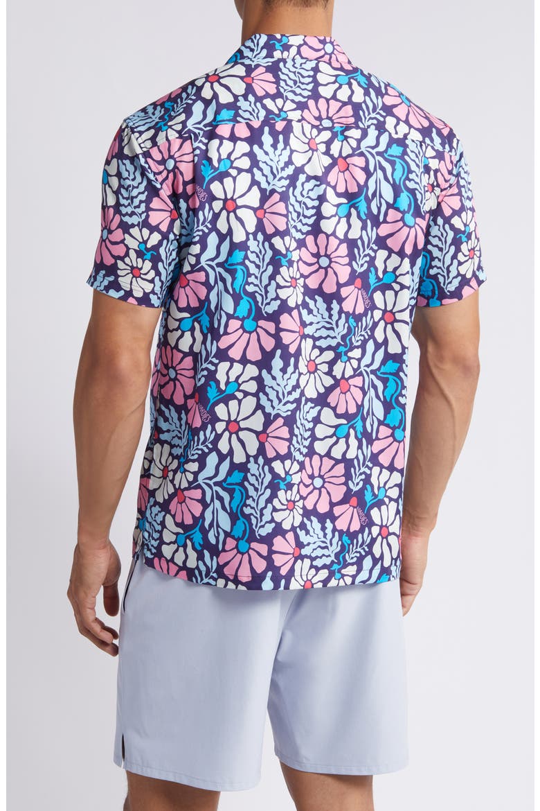 Mellow Short Sleeve Button-Up Camp Shirt, Alternate, color, BLUE