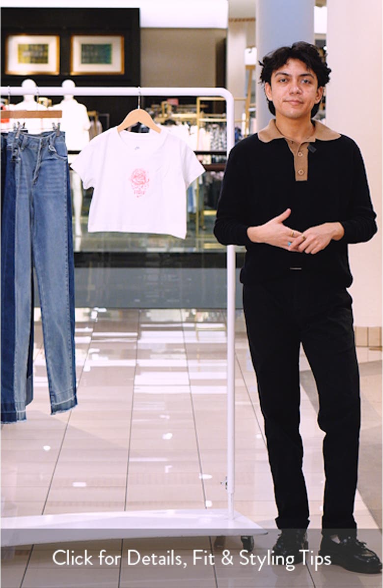 Kids
 Graphic Print Crop T-Shirt, sales video thumbnail