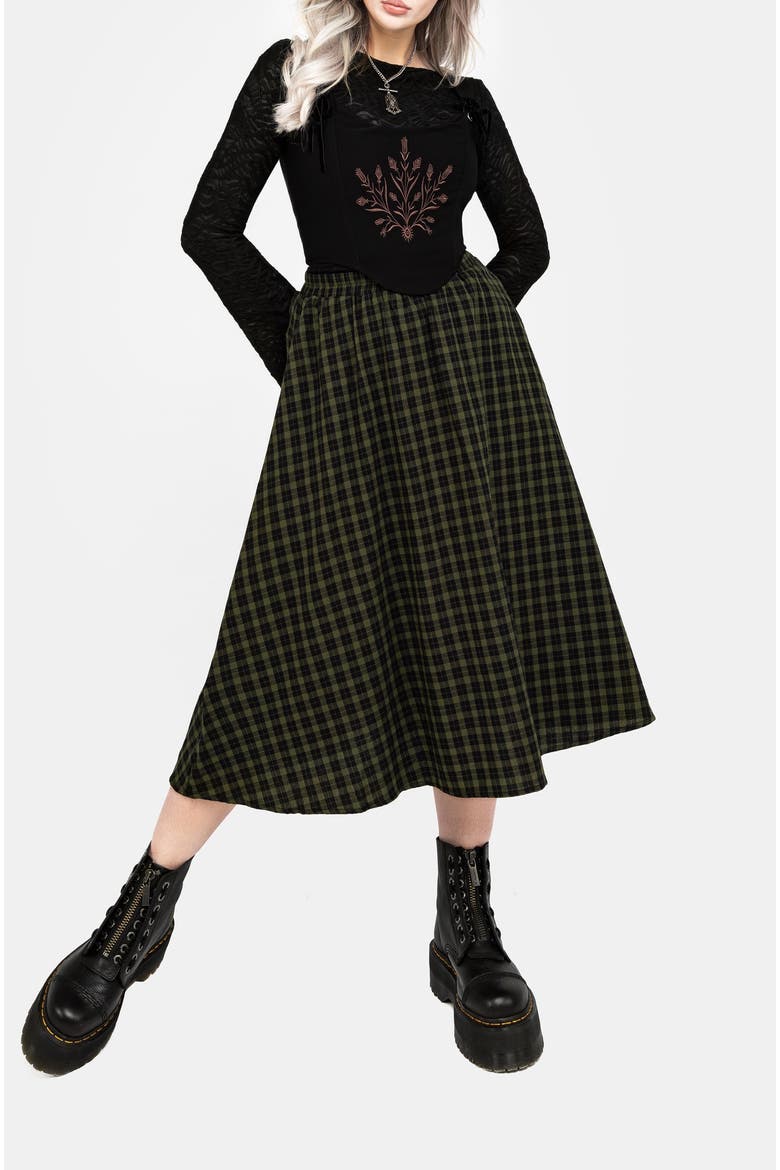 Terra Midi Skirt, Alternate, color, Green