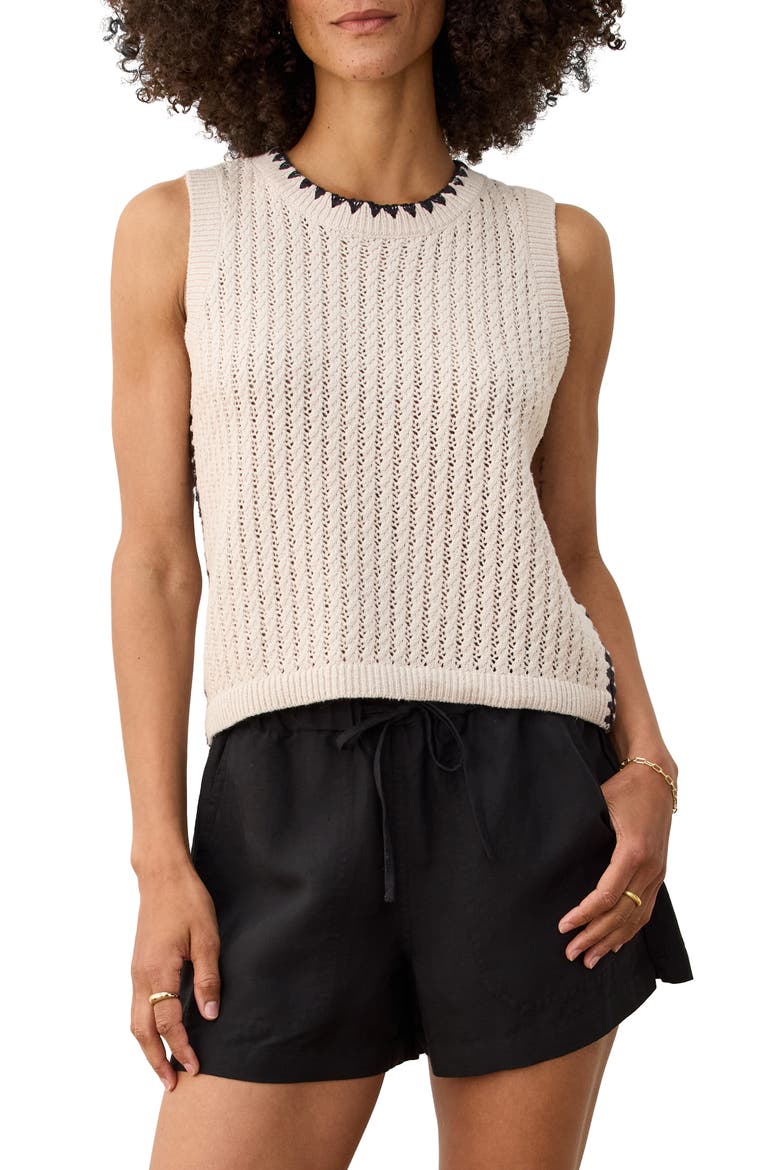 Clara Sleeveless Sweater, Main, color, LINEN