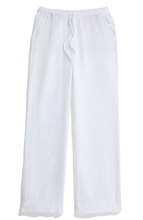 Vineyard Vines Linen Drawstring Pants In White Cap