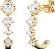 Everlee Starlight Lab Diamond J Hoop in 14K Gold