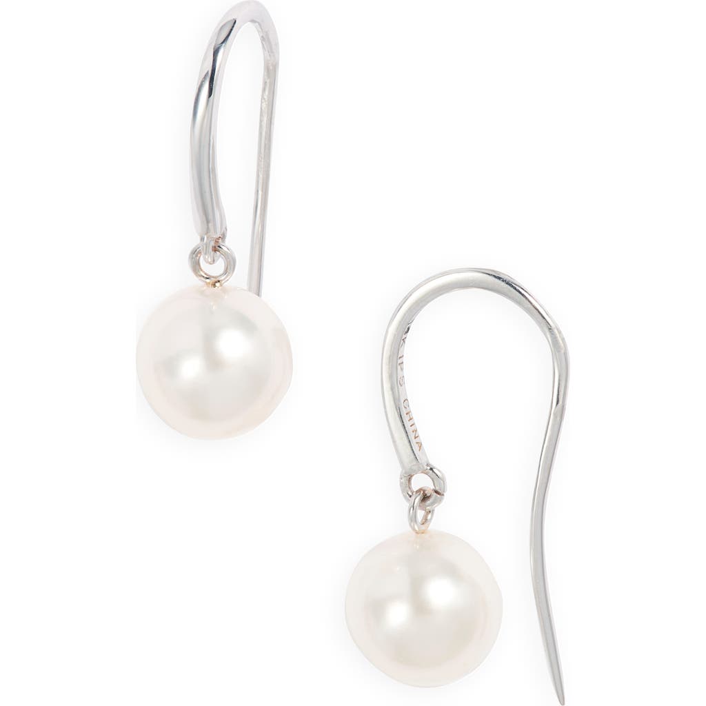Nordstrom Akoya Pearl Drop Earrings In Metallic