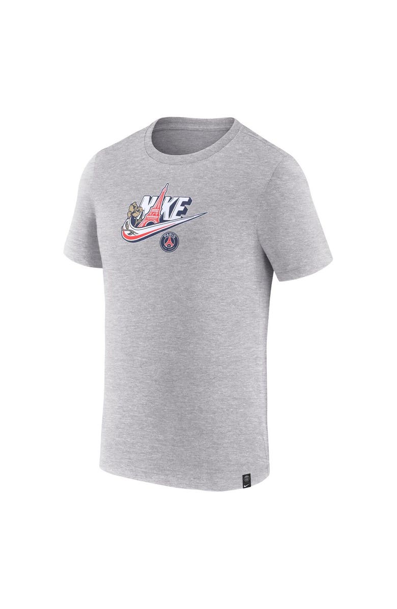Nike Men's Nike Heather Gray Paris Saint-Germain Futura T-Shirt, Alternate, color, Heather Gray
