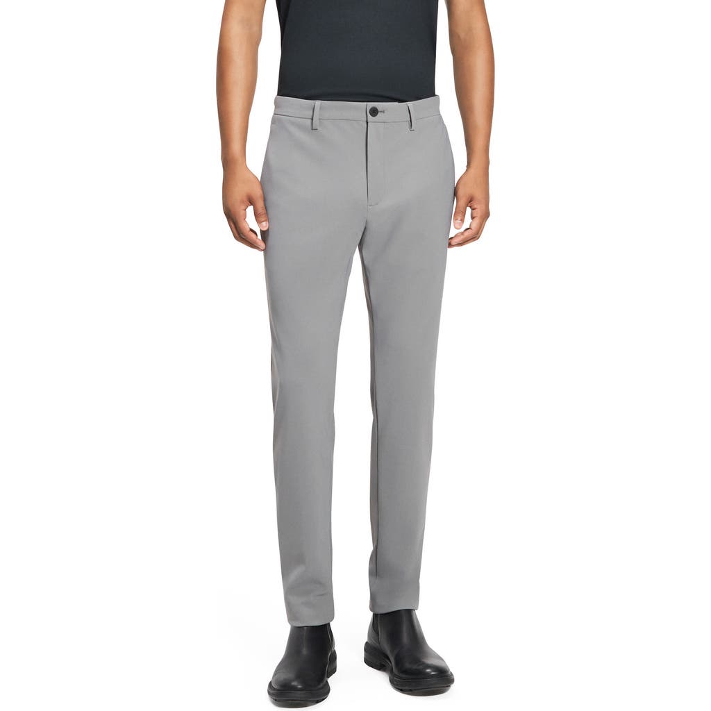 Theory Zaine Precision Ponte Knit Pants In Soft Grey