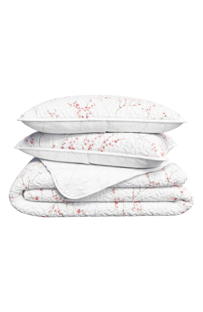 Woven & Weft Wildflower Quilt Set, Main, color, Cherry Blossoms