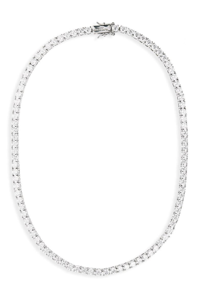 Cubic Zirconia Tennis Necklace, Main, color, CRYSTAL