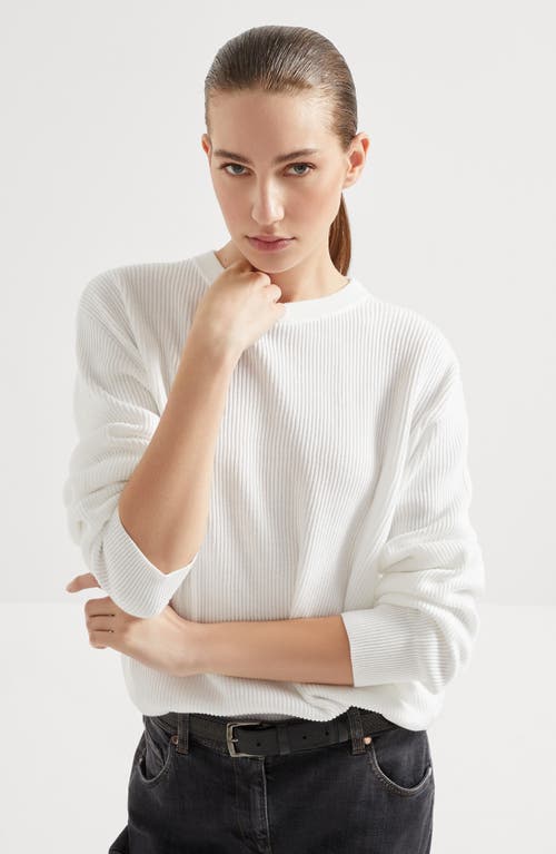 Brunello Cucinelli Cotton Sweater In White
