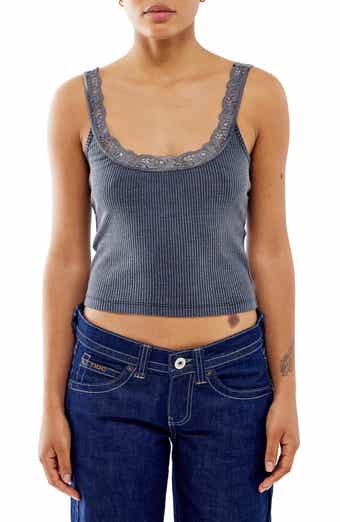 Lace Trim Rib Tank