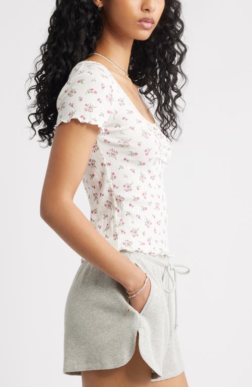Bp. Scoop Neck Pointelle Top In Neutral