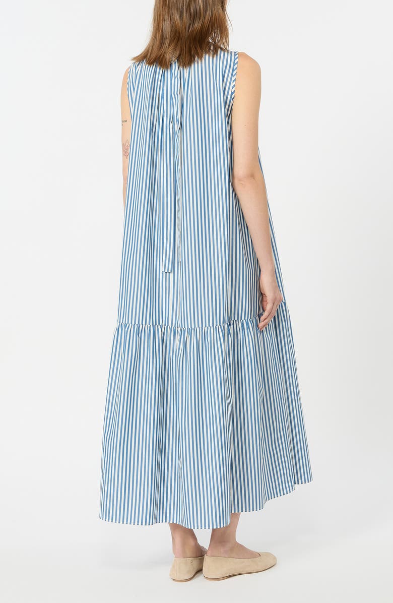 Weekend Max Mara Capo Stripe Cotton Maxi Dress, Alternate, color, Cornflower Blue