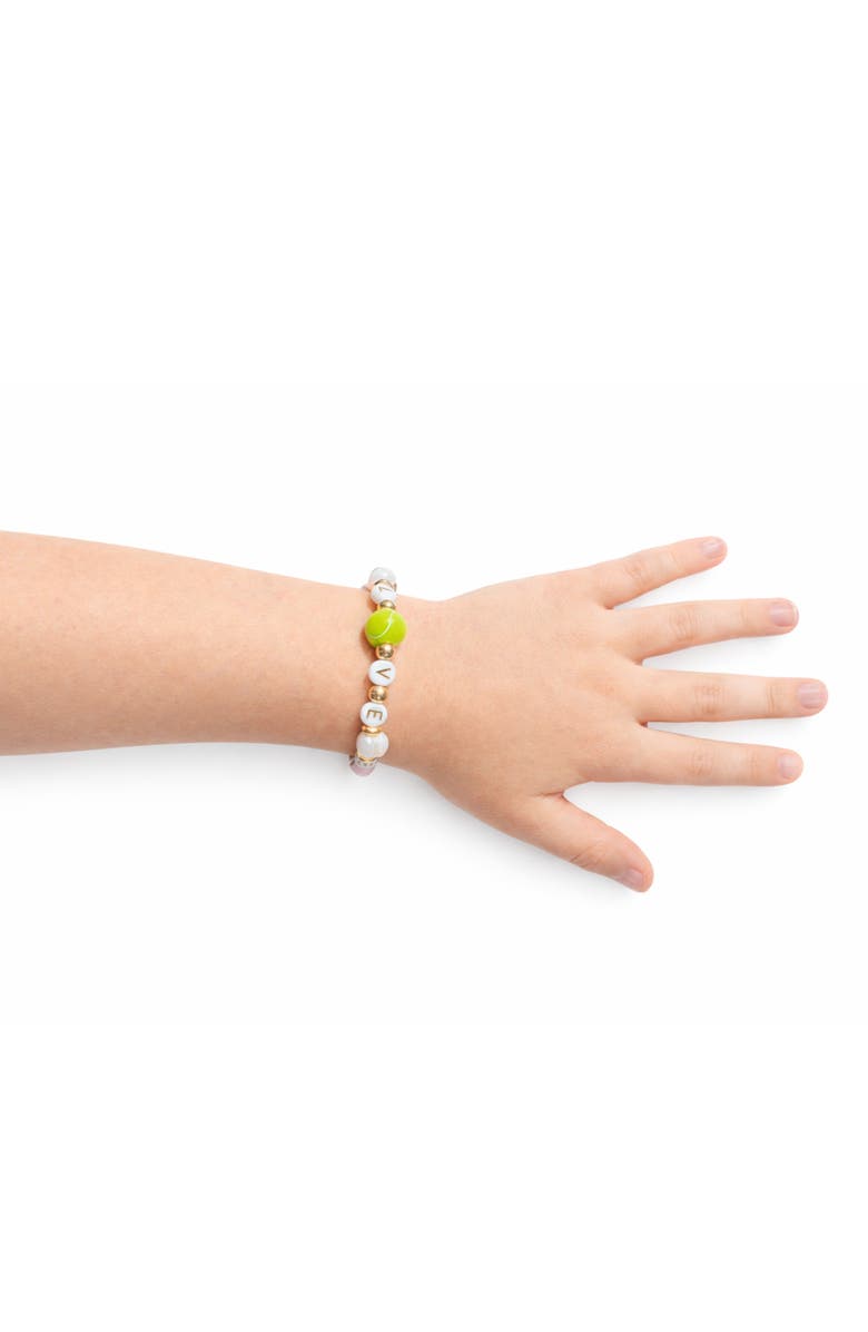 Bits & Bows Tennis Lovers Women's Bracelet Set, Alternate, color, Green/White/Pink/Blue