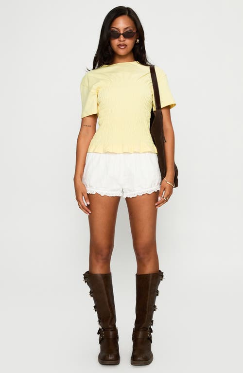Princess Polly Maybe Tomorrow Smocked Top In Yellow