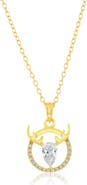 SIMONA Deer Antlers Cubic Zirconia Pendant Necklace