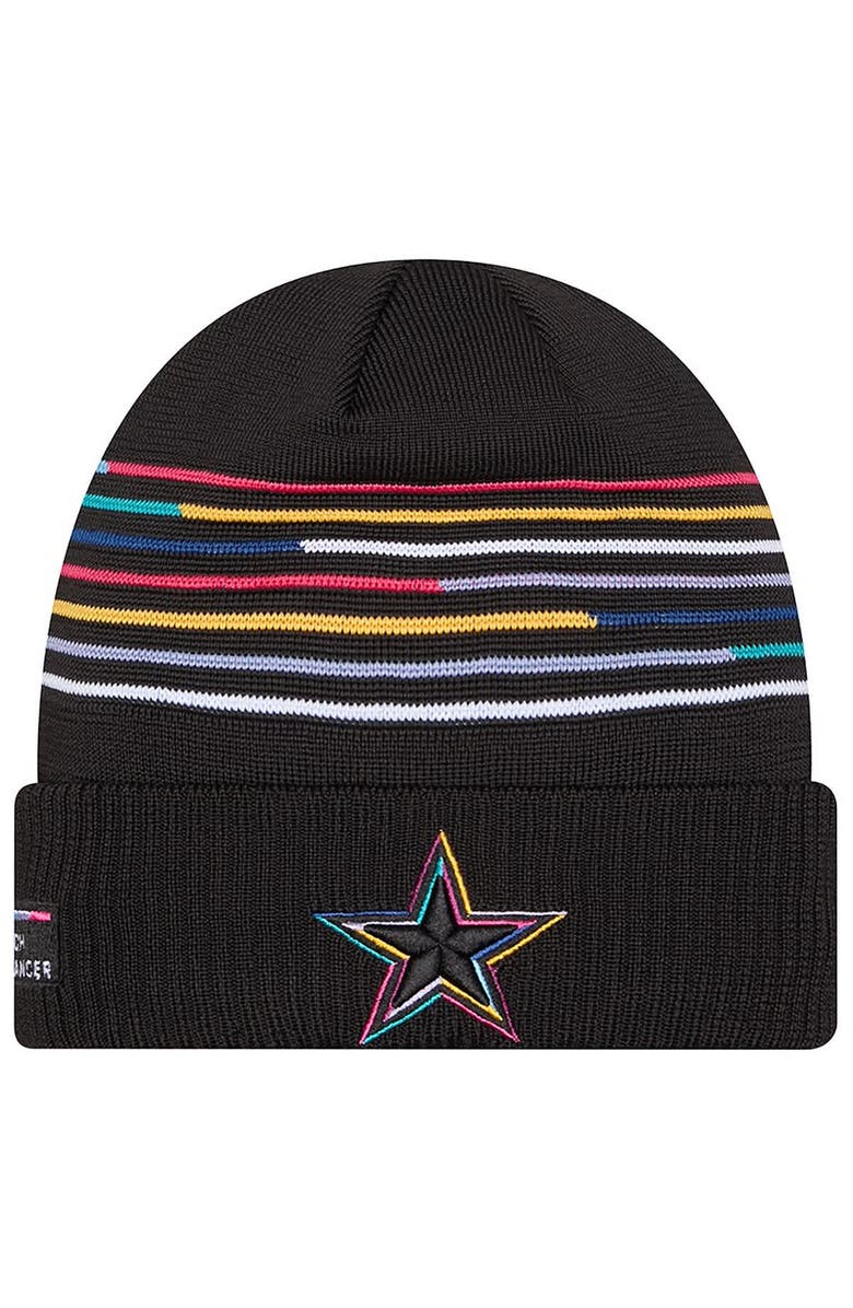 New Era Men's New Era Black Dallas Cowboys 2025 NFL Crucial Catch Cuffed Knit Hat, Main, color, Black