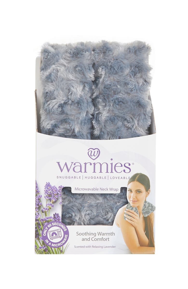 Warmies Curly Plush Neck Wrap, Alternate, color, Meduim Gray