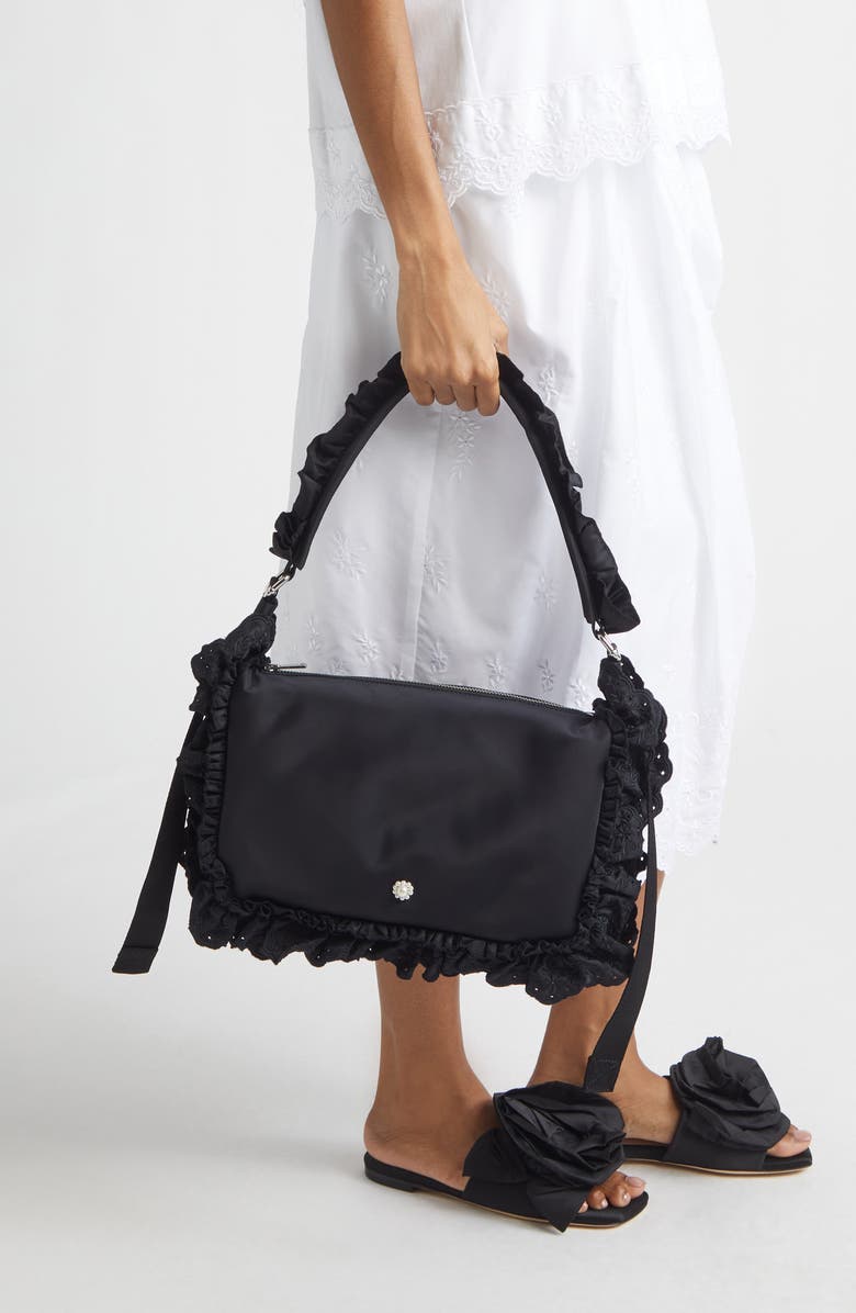 Simone Rocha Pillowcase Shoulder Bag, Alternate, color, Black