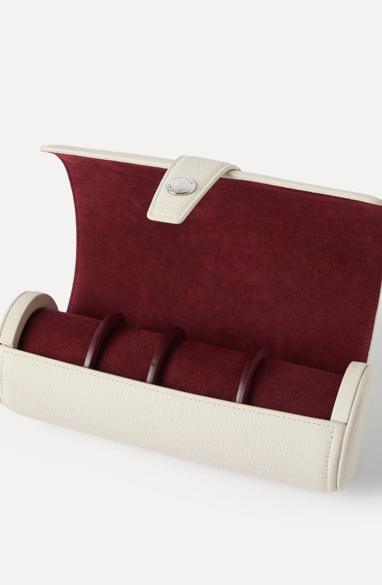 Brunello Cucinelli Calfskin watch case, Alternate, color, Chalk