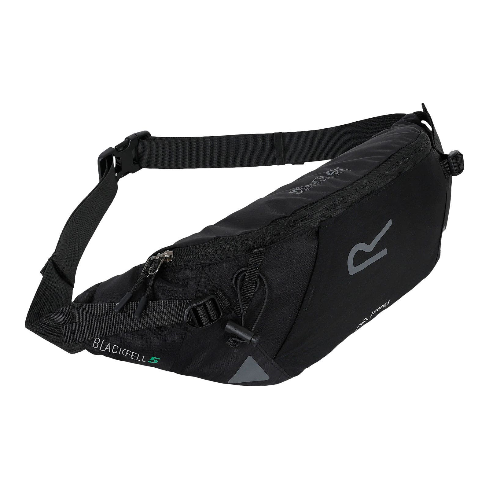 Blackfell 4 Reflective 1.3gal Waist Bag, Alternate, color, Black