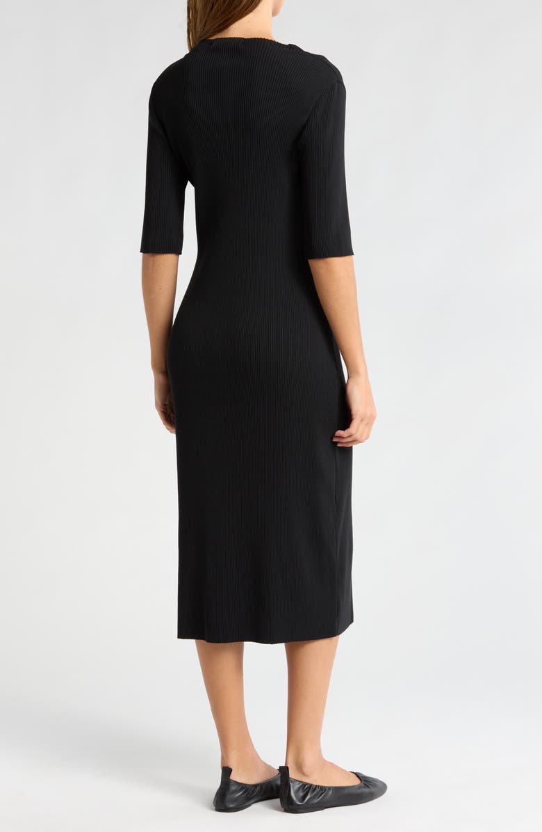 Vince Mock Neck Elbow Length Sleeve Dress, Alternate, color,