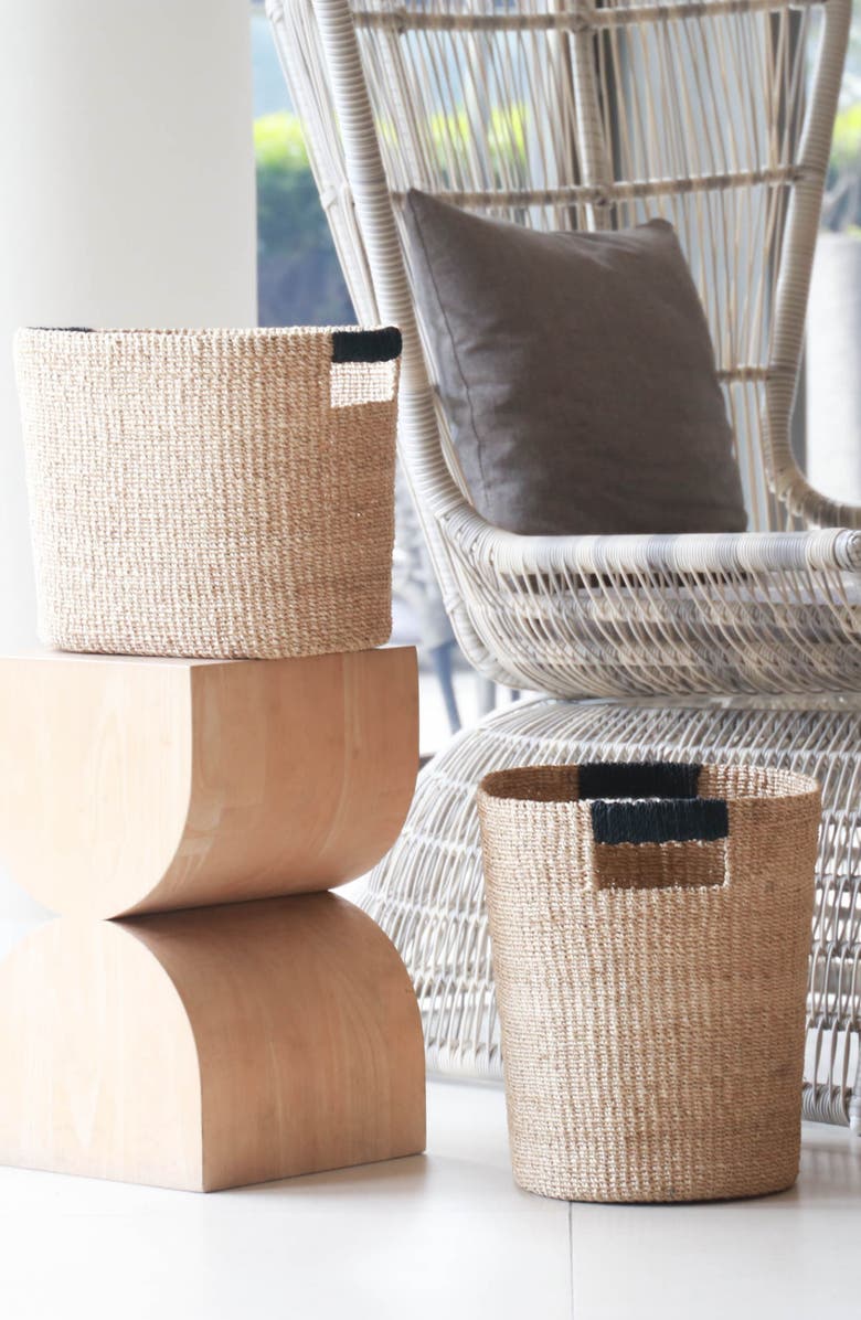 LIKHA Rounded Oval Basket, Set of 2, Alternate, color, Black