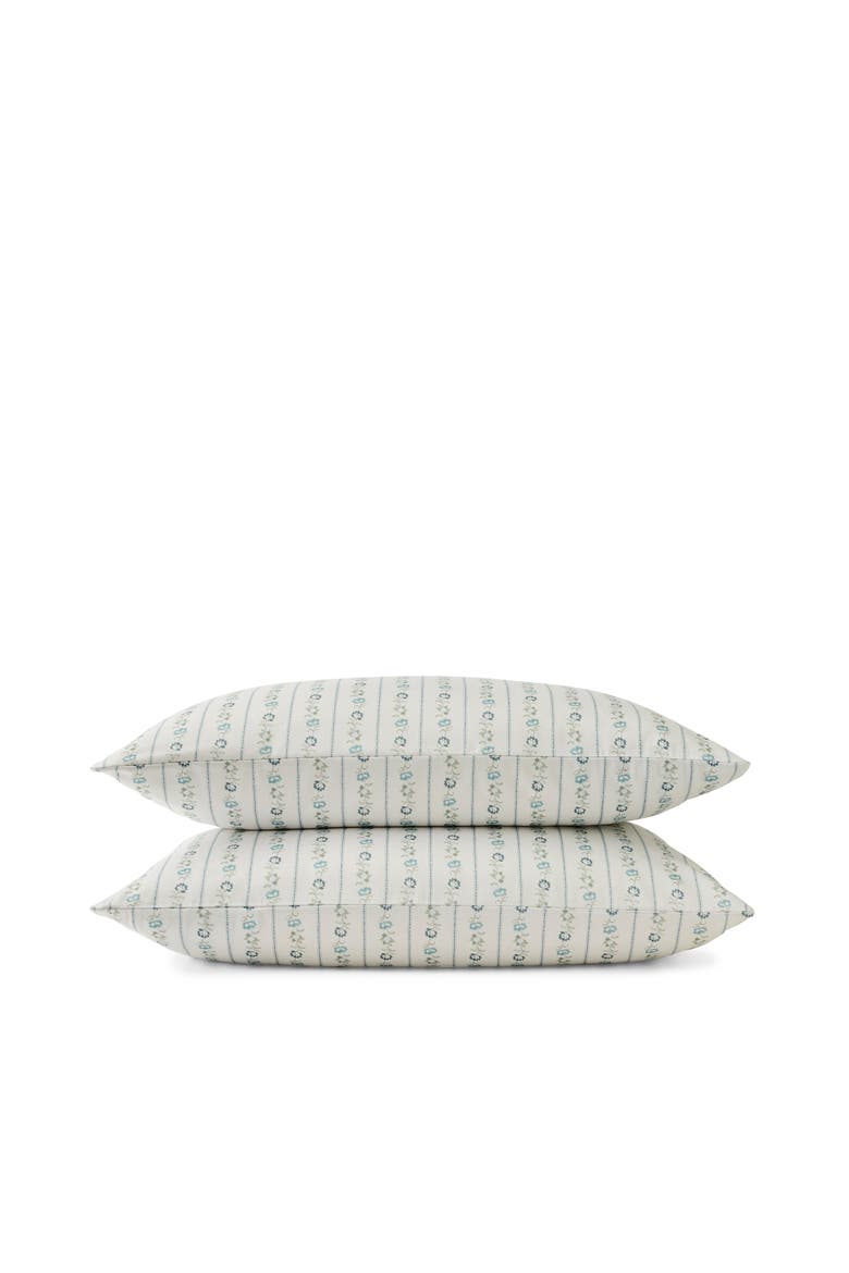 Rosamund Botanical Luxury Cotton Sateen Pillowcase Pairs, Main, color, Blue