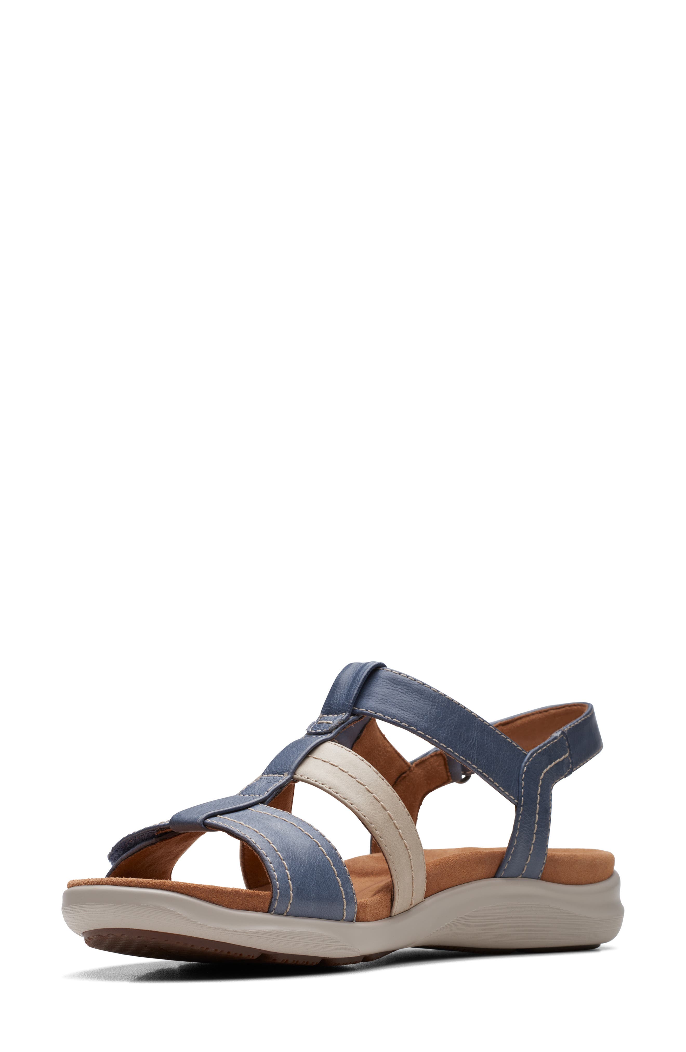 Clarks<sup>®</sup> Kitly Step Sandal, Alternate, color, Denim Combi