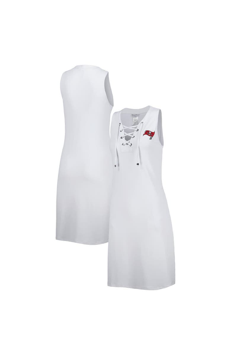 Tommy Bahama Women's Tommy Bahama White Tampa Bay Buccaneers Island Cays Lace-Up Dress, Main, color, 
