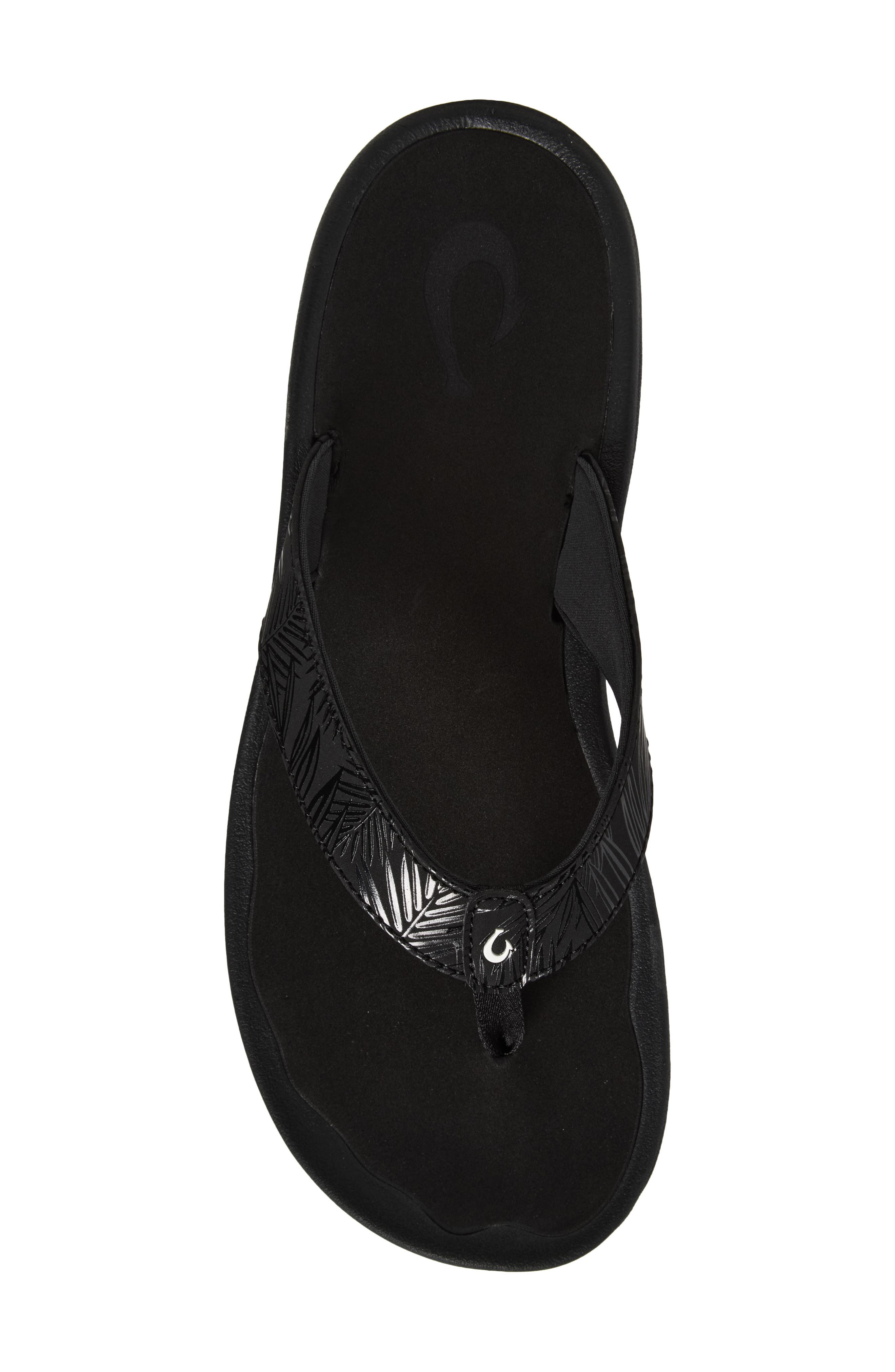 Ohana Flip Flop, Alternate, color, BLACK/PALM