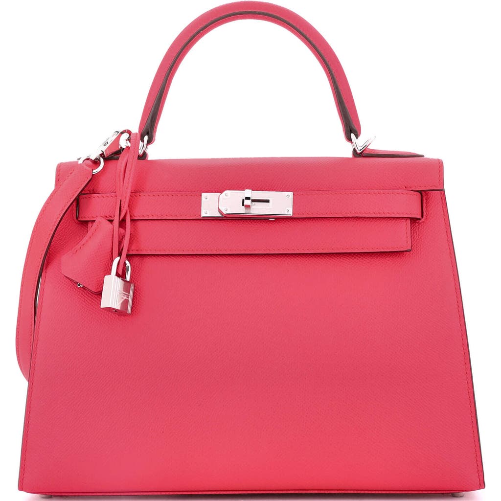 Pre-owned Hermes Hermes Kelly Handbag Pink Epsom With Palladium Hardware 28 In Pink