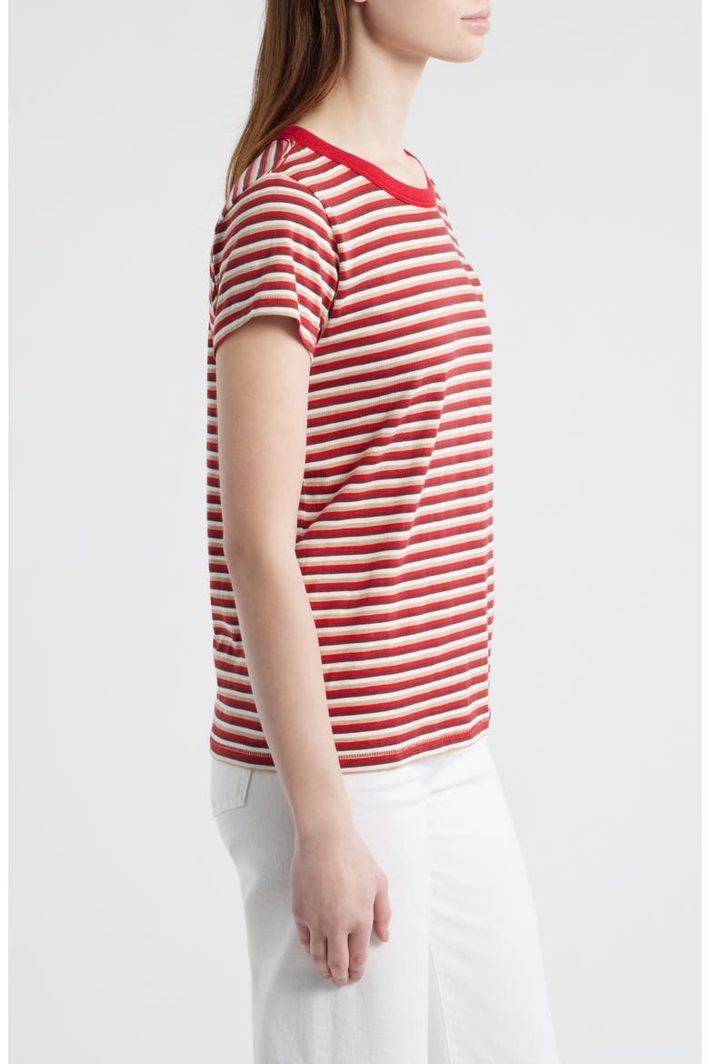 The Slub Stripe T-Shirt, Alternate, color, RED BURGUNDY MULTI