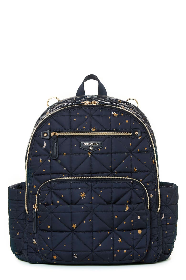 Companion Quilted Water Resistant Nylon Diaper Backpack, Main, color, MIDNIGHT