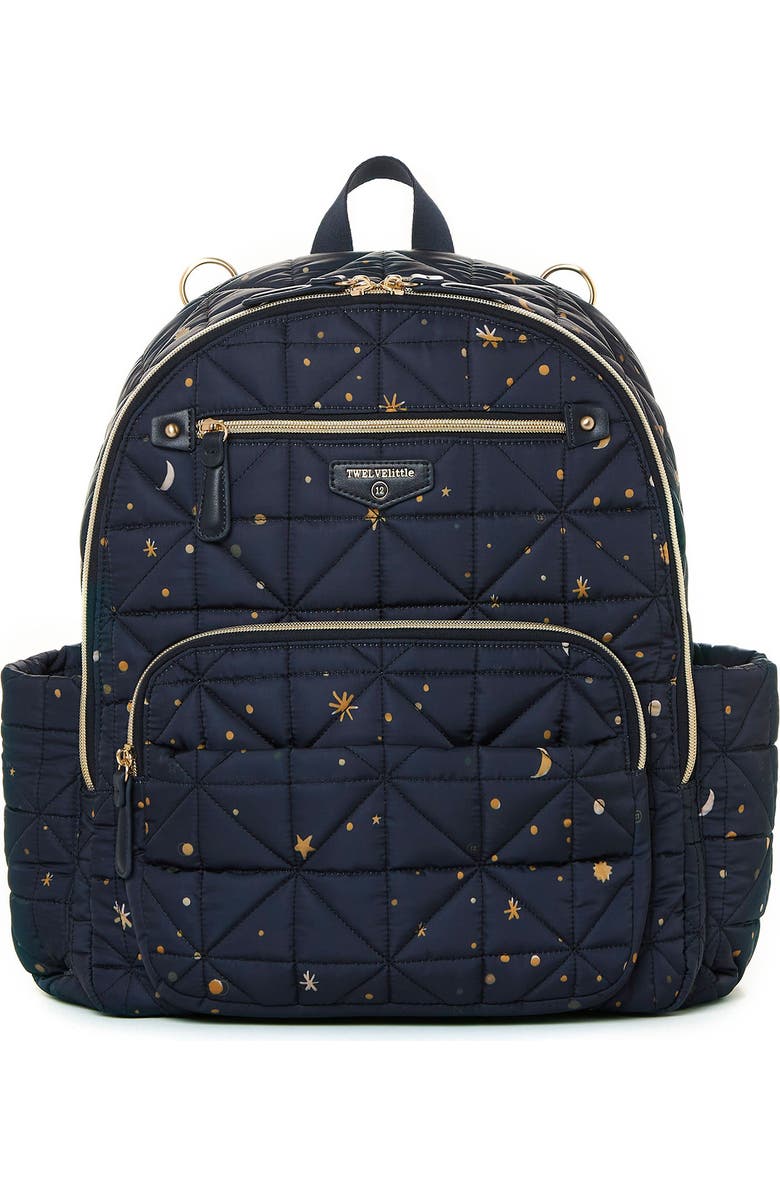 TWELVElittle Companion Quilted Water Resistant Nylon Diaper Backpack, Main, color,