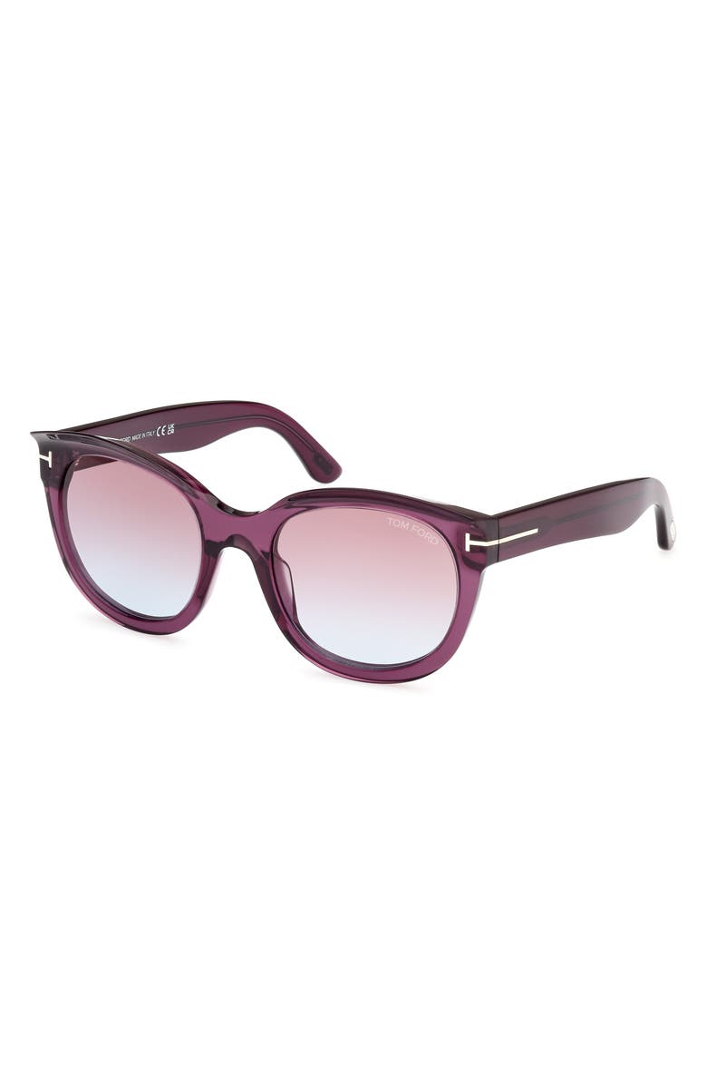 TOM FORD 54mm Cat Eye Sunglasses, Alternate, color, Lilac/ Gradient Violet