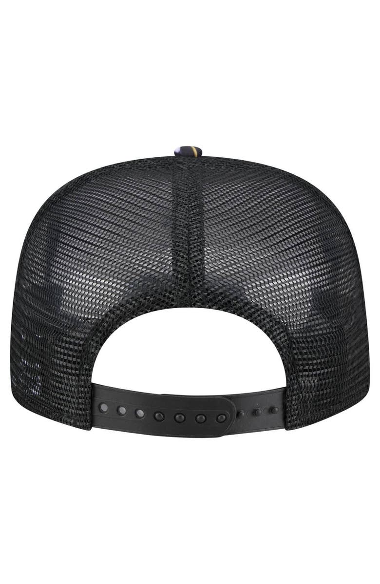 New Era Men's New Era Black Baltimore Ravens Adventure Pattern Golfer Snapback Hat, Alternate, color, 