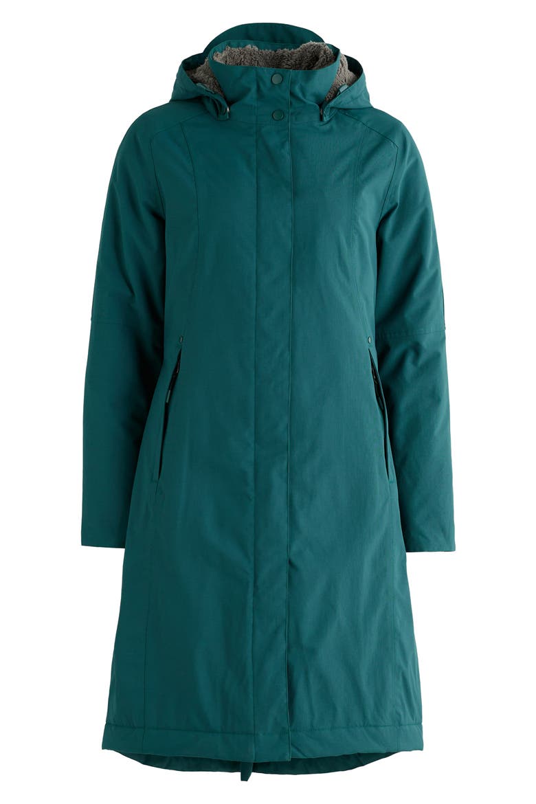 Janelle Waterproof Hooded Raincoat, Alternate, color, LOCH