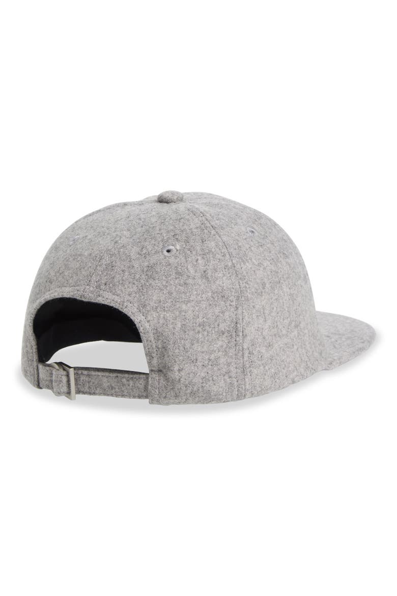 La Casquette Embroidered Logo Wool Blend Baseball Cap, Alternate, color, LIGHT GREY