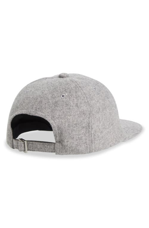 Jacquemus La Casquette Embroidered Logo Wool Blend Baseball Cap In Light Grey