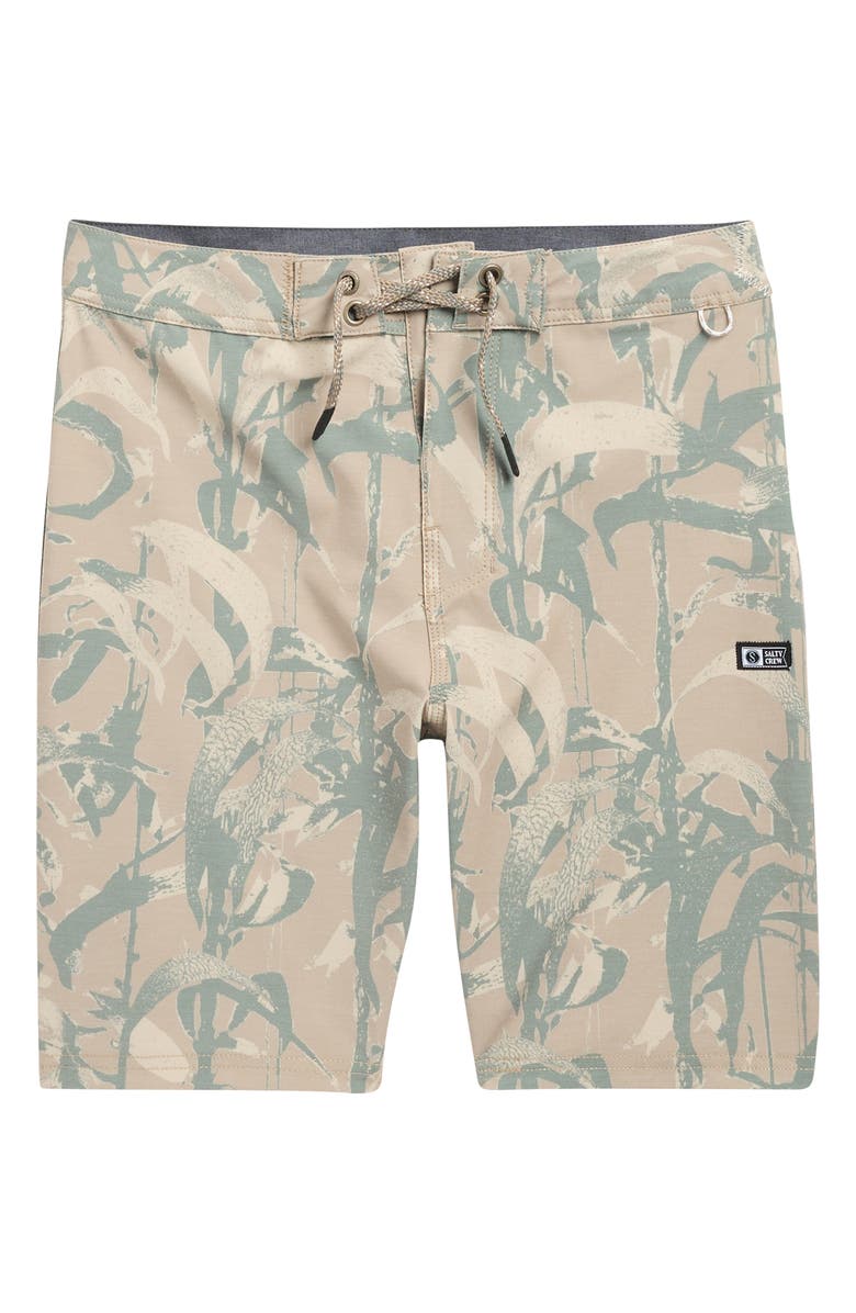Salty Crew Kids' Crew Board Shorts, Main, color, Sand Camo