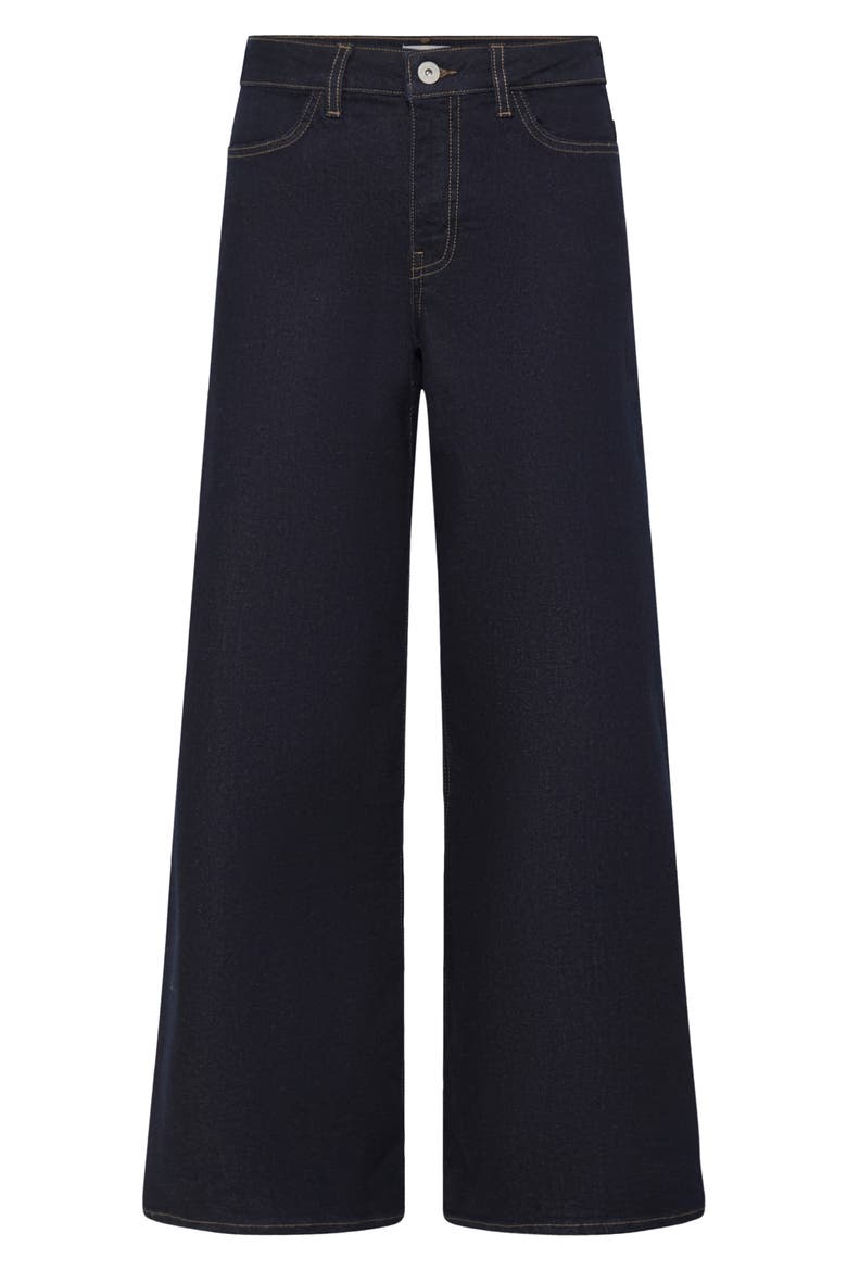 High Waist Wide Leg Jeans, Alternate, color, DENIM AUTH BLUE