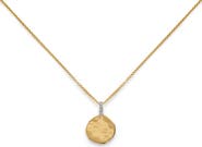 Monica Vinader Pavé Diamond Coin Pendant Necklace