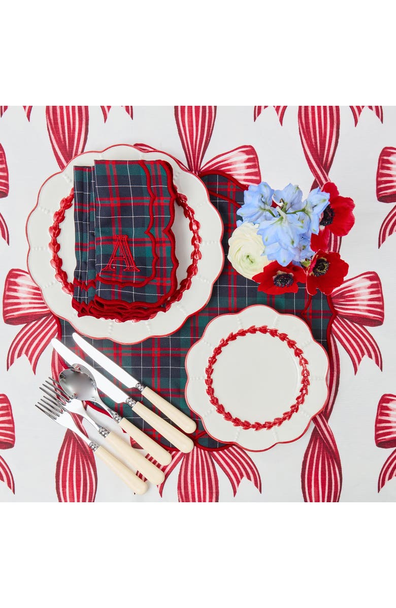 Mrs. Alice Red Laurel Starter Plate, Alternate, color, Red