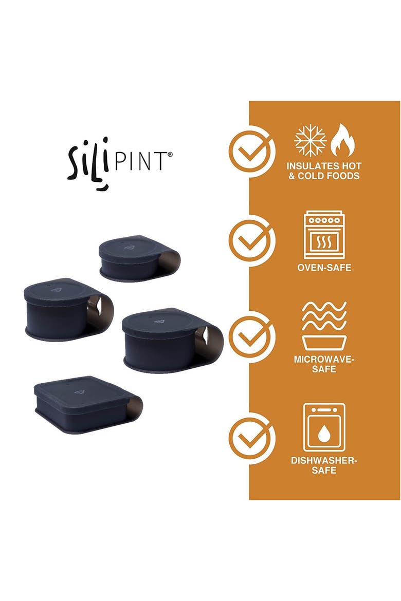 Silicone Go Go Bowls Set Of 410, 20, 30 Oz, Alternate, color, Black