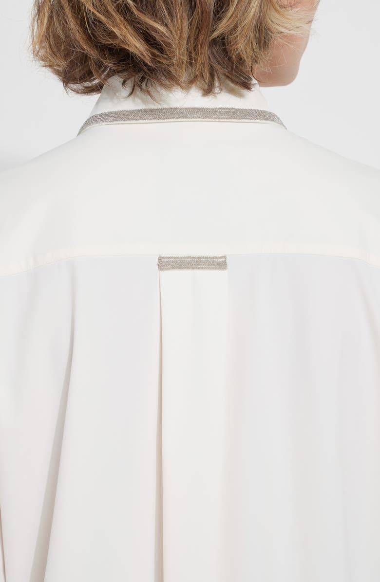 Lysse Stasia Micro Beaded Button-Up Shirt, Alternate, color, Off White