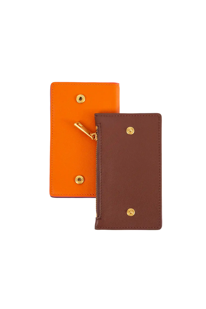 Modular Leather Wallet, Alternate, color, Orange