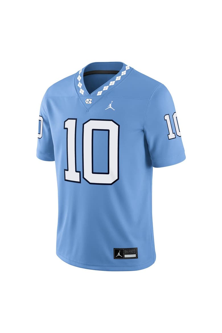 Men's Jordan Brand Drake Maye Light Blue North Carolina Tar Heels Home Game Jersey, Alternate, color, Light Blue